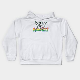 Shaka t-shirt design Kids Hoodie